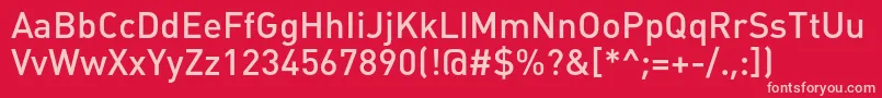 Plumbmediumc Font – Pink Fonts on Red Background
