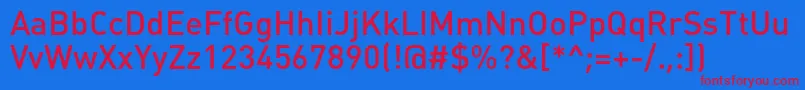 Plumbmediumc Font – Red Fonts on Blue Background