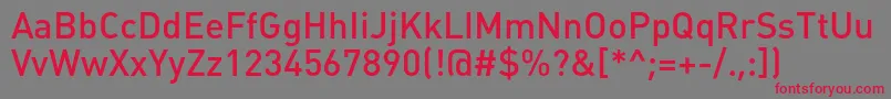 Plumbmediumc Font – Red Fonts on Gray Background