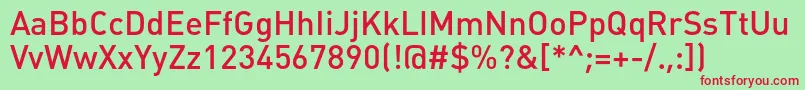 Plumbmediumc Font – Red Fonts on Green Background