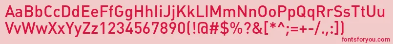 Plumbmediumc Font – Red Fonts on Pink Background