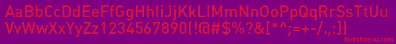 Plumbmediumc Font – Red Fonts on Purple Background