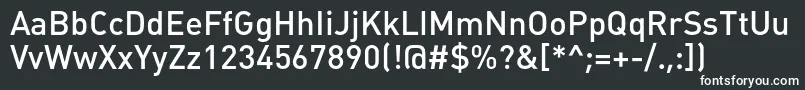 フォントPlumbmediumc – 黒い背景に白い文字