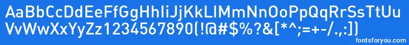 Plumbmediumc Font – White Fonts on Blue Background