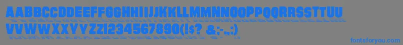 Sundowndisplaycaps Font – Blue Fonts on Gray Background