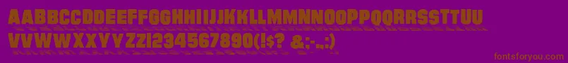 Sundowndisplaycaps Font – Brown Fonts on Purple Background