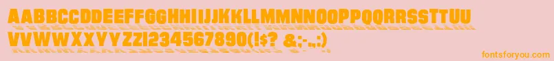More about Sundowndisplaycaps Font Sundowndisplaycaps Font – Orange Fonts on Pink Background