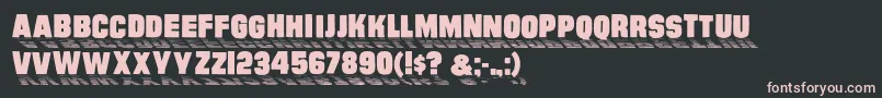 Sundowndisplaycaps Font – Pink Fonts on Black Background