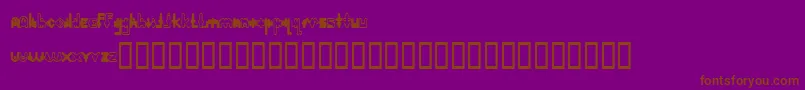 PlasmaPoodleNormal Font – Brown Fonts on Purple Background