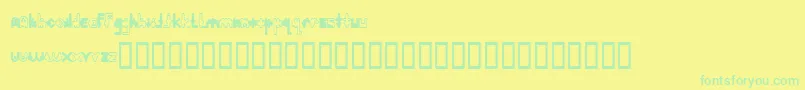 PlasmaPoodleNormal Font – Green Fonts on Yellow Background