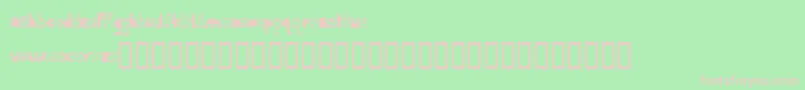 PlasmaPoodleNormal Font – Pink Fonts on Green Background