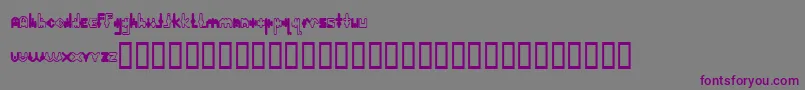 Шрифт PlasmaPoodleNormal – фиолетовые шрифты на сером фоне