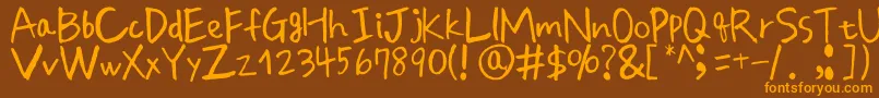 fuente Peacefulday – Fuentes Naranjas Sobre Fondo Marrón