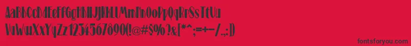 Stage Font – Black Fonts on Red Background