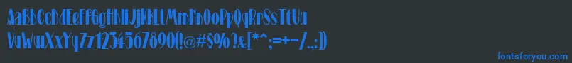 Stage Font – Blue Fonts on Black Background