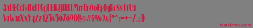 Stage Font – Red Fonts on Gray Background