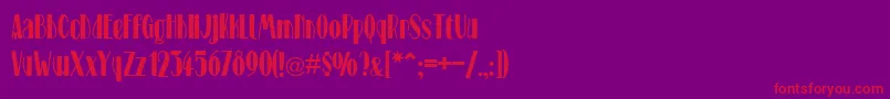Stage Font – Red Fonts on Purple Background