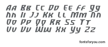 Überblick über die Schriftart SfRetroesqueScItalic