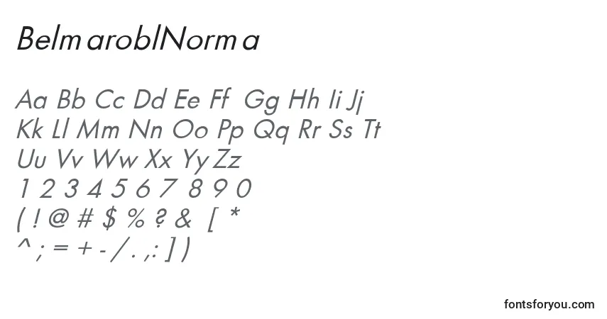 BelmaroblNorma-fontti – aakkoset, numerot, erikoismerkit
