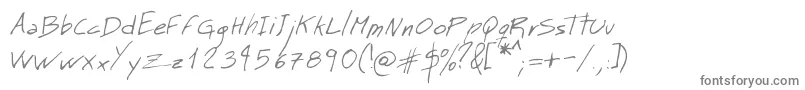 フォントMtMattoScriptNormal – 白い背景に灰色の文字