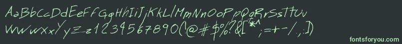 Шрифт MtMattoScriptNormal – зелёные шрифты на чёрном фоне