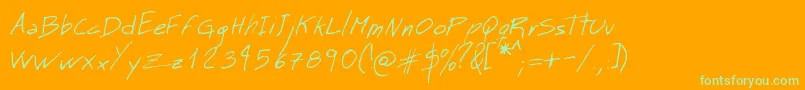 Подробнее о шрифте MtMattoScriptNormal Шрифт MtMattoScriptNormal – зелёные шрифты на оранжевом фоне