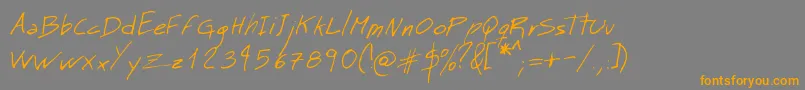 MtMattoScriptNormal Font – Orange Fonts on Gray Background