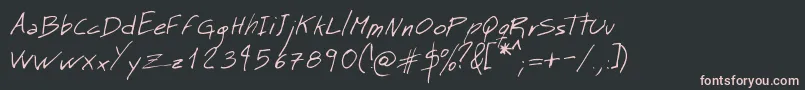 フォントMtMattoScriptNormal – 黒い背景にピンクのフォント