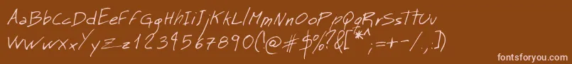 fuente MtMattoScriptNormal – Fuentes Rosadas Sobre Fondo Marrón