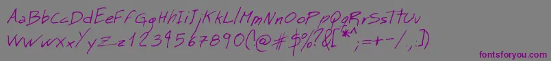 More about MtMattoScriptNormal Font MtMattoScriptNormal Font – Purple Fonts on Gray Background