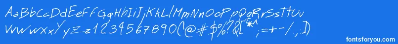 En savoir plus sur la police MtMattoScriptNormal Police MtMattoScriptNormal – polices blanches sur fond bleu