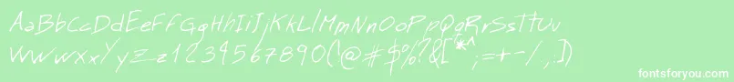 MtMattoScriptNormal Font – White Fonts on Green Background
