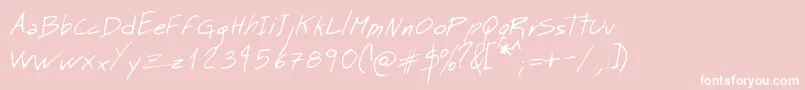 MtMattoScriptNormal Font – White Fonts on Pink Background