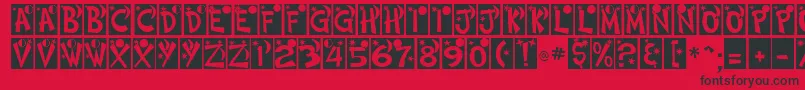 HimmelNormalDb Font – Black Fonts on Red Background