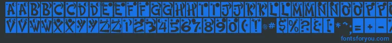 HimmelNormalDb Font – Blue Fonts on Black Background