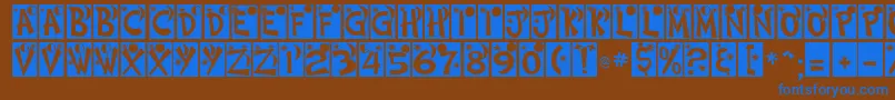 HimmelNormalDb Font – Blue Fonts on Brown Background