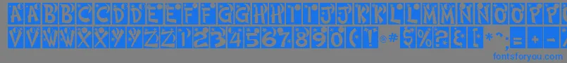 HimmelNormalDb Font – Blue Fonts on Gray Background
