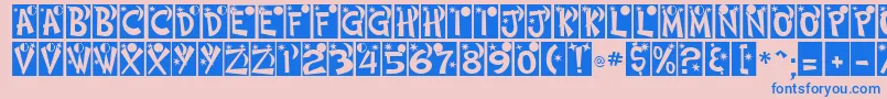 HimmelNormalDb Font – Blue Fonts on Pink Background