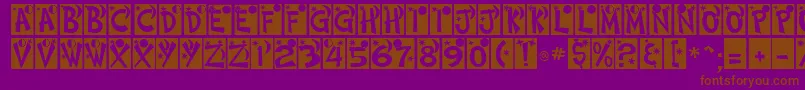 HimmelNormalDb-Schriftart – Braune Schriften auf violettem Hintergrund