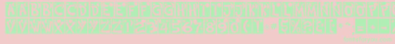HimmelNormalDb Font – Green Fonts on Pink Background