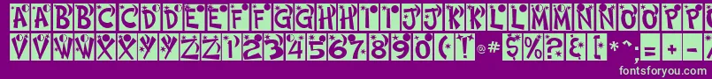 HimmelNormalDb Font – Green Fonts on Purple Background