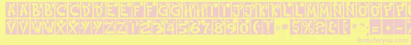 HimmelNormalDb Font – Pink Fonts on Yellow Background