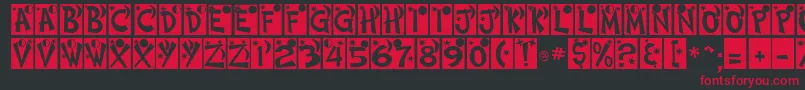 HimmelNormalDb Font – Red Fonts on Black Background