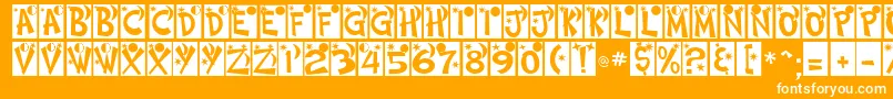 HimmelNormalDb Font – White Fonts on Orange Background