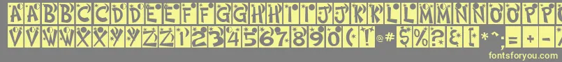 HimmelNormalDb Font – Yellow Fonts on Gray Background