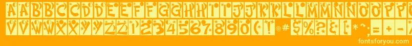 HimmelNormalDb Font – Yellow Fonts on Orange Background