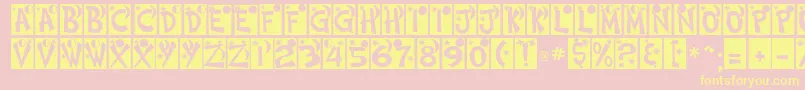 HimmelNormalDb Font – Yellow Fonts on Pink Background