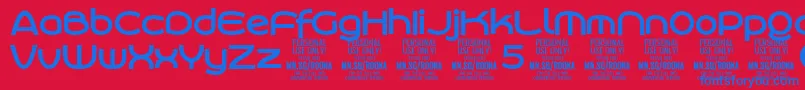 RoonasansboPersonalUse Font – Blue Fonts on Red Background