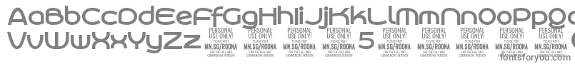 RoonasansboPersonalUse Font – Gray Fonts on White Background