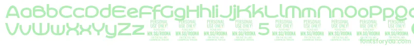 Шрифт RoonasansboPersonalUse – зелёные шрифты